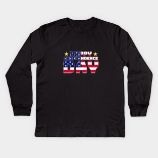 Happy Independence Day, Happy Birthday America, happy birthday USA shorts Kids Long Sleeve T-Shirt